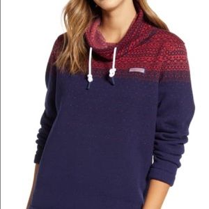 NWT Vinyard Vines fairisle funnel neck deep bay